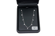 1.5cttw. F VS Lab Grown Drill Set Diamond Necklace in 14K White Gold