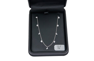 1.5cttw. F VS Lab Grown Drill Set Diamond Necklace in 14K White Gold