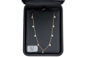 1.5cttw. F VS Lab Grown Drill Set Diamond Necklace in 14K Yellow Gold