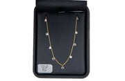 1.5cttw. F VS Lab Grown Drill Set Diamond Necklace in 14K Yellow Gold