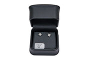1.07cttw. F VS Lab Grown Princess Cut Diamond Stud Earring in 14K White Gold