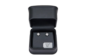 1.07cttw. F VS Lab Grown Princess Cut Diamond Stud Earring in 14K White Gold