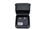 1.07cttw. F VS Lab Grown Princess Cut Diamond Stud Earring in 14K White Gold