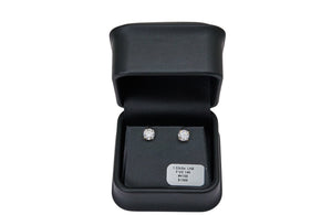 1.53cttw. F VS Lab Grown Round Diamond Studs in 14K Yellow Gold