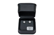 2.15cttw F VS Lab Grown Cushion Diamond Studs Set in 14K White Gold