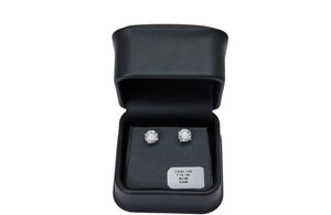 2.6cttw. F VS Lab Grown Round Diamond Studs Set in 14K White Gold