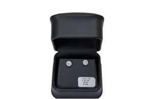 1.5cttw. F VS Lab Grown Round Diamond Studs in 14K White Gold