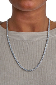 9cttw. F VS Lab Grown Diamond Tennis Necklace in 14K White Gold 18"