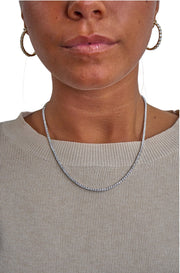 9cttw. F VS Lab Grown Diamond Tennis Necklace in 14K White Gold 18"