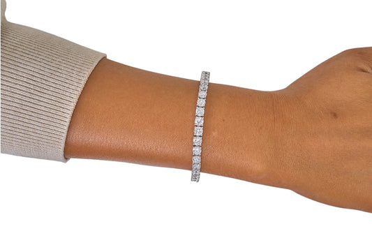 16cttw. F VS Lab Grown Diamond Tennis Bracelet in 14K White Gold