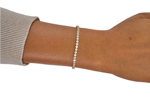 3.15cttw. F VS Bezel Set Lab Grown Diamond Bracelet in 14K Yellow Gold