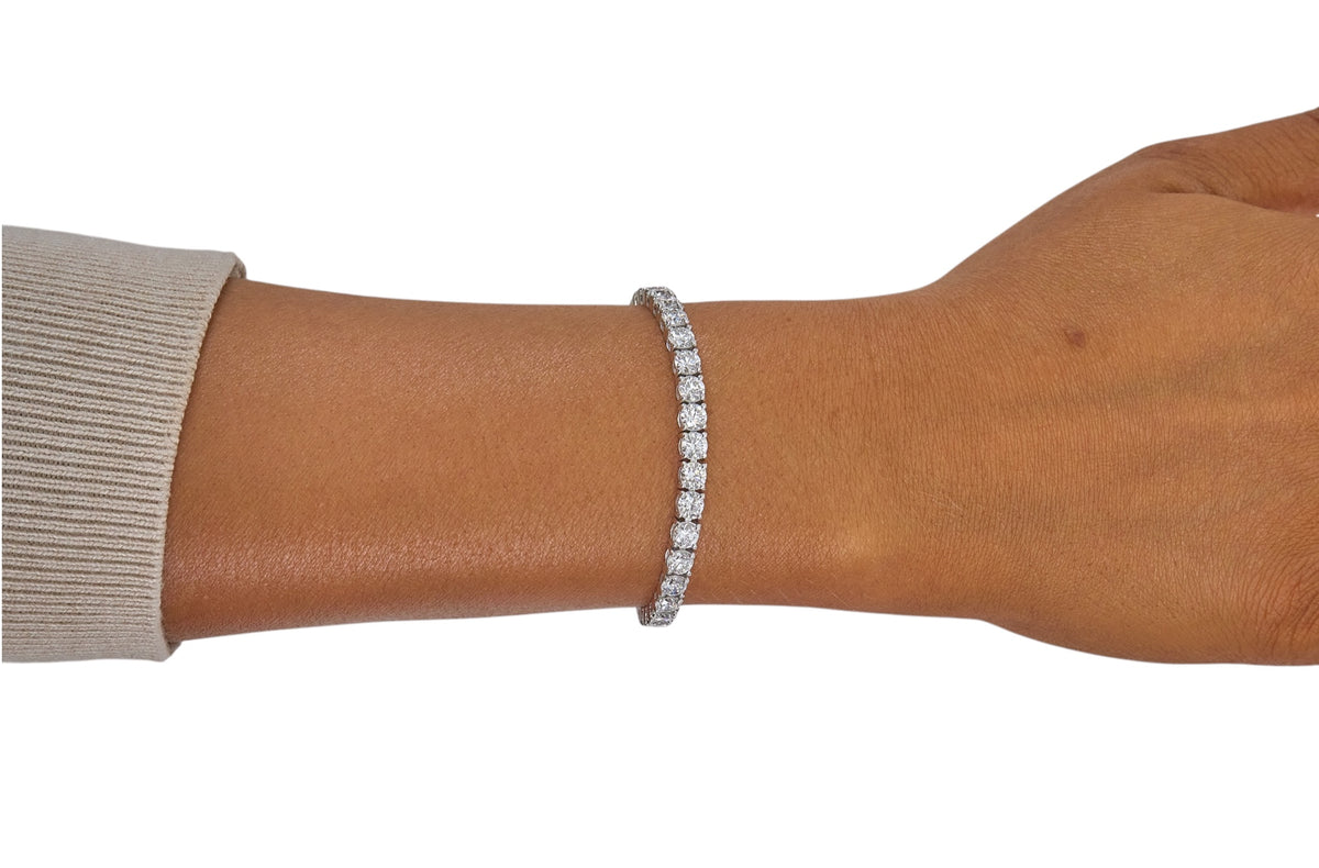 11cttw. F VS Lab Grown Diamond Tennis Bracelet in 14K White Gold