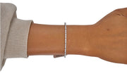 1cttw. F VS Lab Grown Flexible Bangle in 14K White Gold