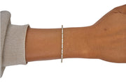 1cttw. F VS Lab Grown Flexible Bangle in 14K Yellow Gold