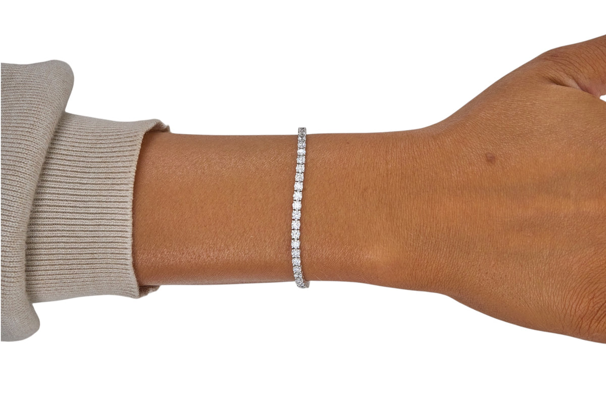 5cttw. F VS Lab Grown Diamond Tennis Bracelet in 14K White Gold
