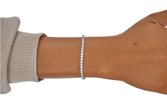 5cttw. F VS Lab Grown Diamond Tennis Bracelet in 14K White Gold