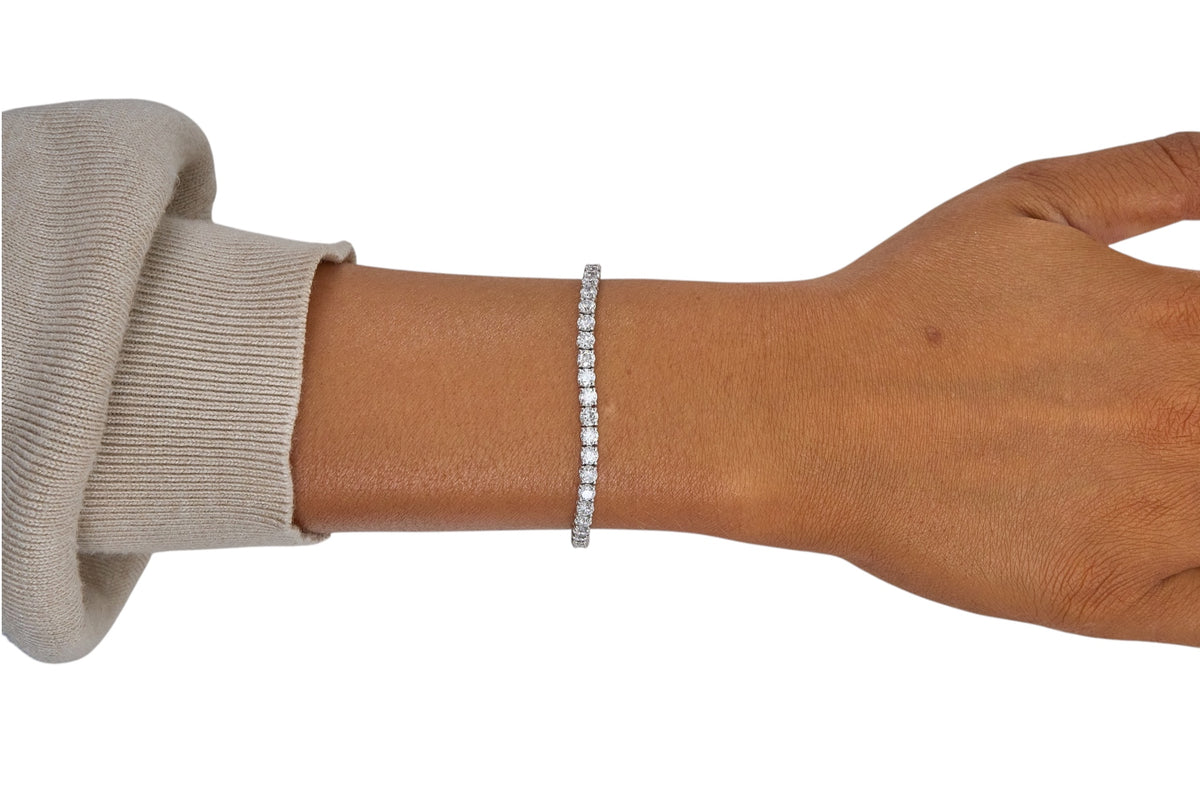 8cttw. F VS Lab Grown Diamond Tennis Bracelet in 14K White Gold
