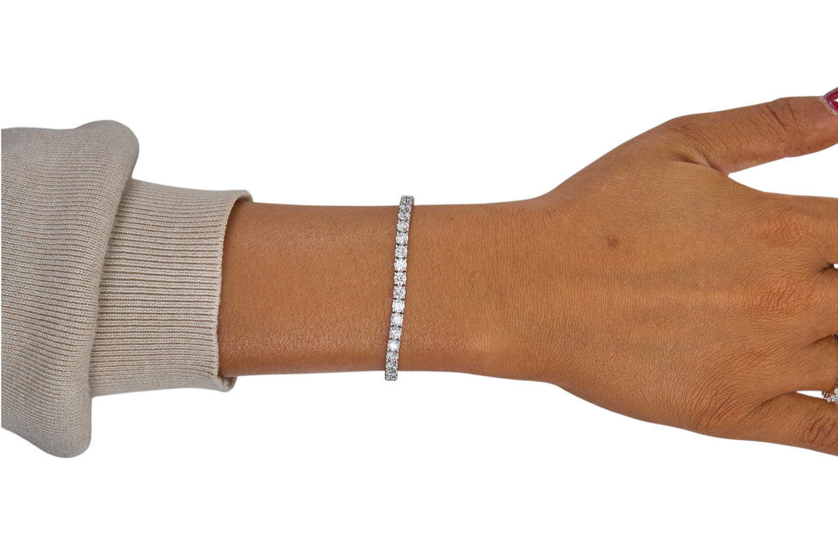9cttw. F VS Lab Grown Diamond Tennis Bracelet in 14K White Gold