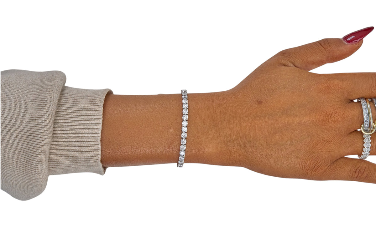 10cttw. F VS Lab Grown Diamond Tennis Bracelet in 14K White Gold