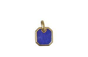 David Yurman Lapis Lazuli Amulet in Solid 18K Yellow Gold