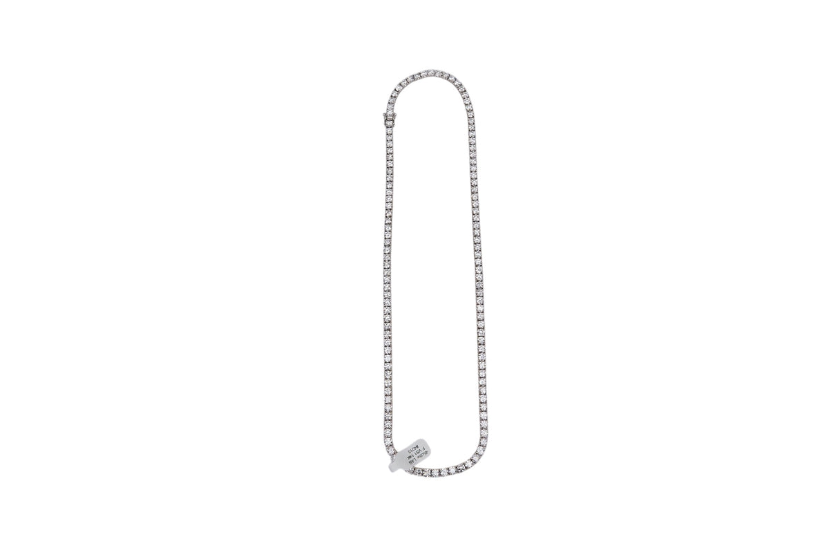 9cttw. F VS Lab Grown Diamond Tennis Necklace in 14K White Gold 18"