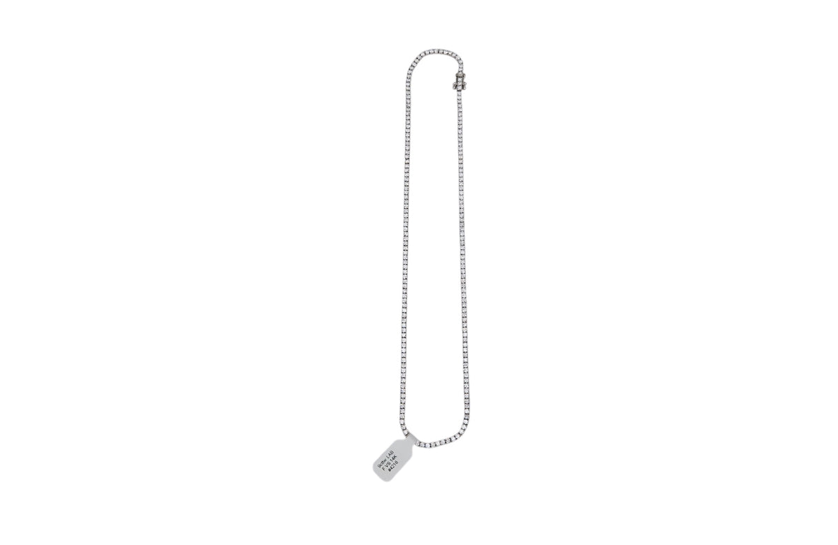 9cttw. F VS Lab Grown Diamond Tennis Necklace in 14K White Gold 18"