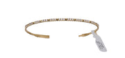 1cttw. F VS Lab Grown Diamond Flexible Bangle in 14K Yellow Gold