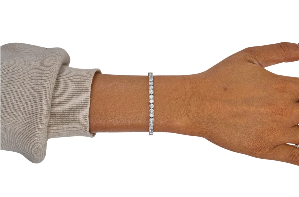 9cttw. F VS Lab Grown Diamond Tennis Bracelet in 14K White Gold