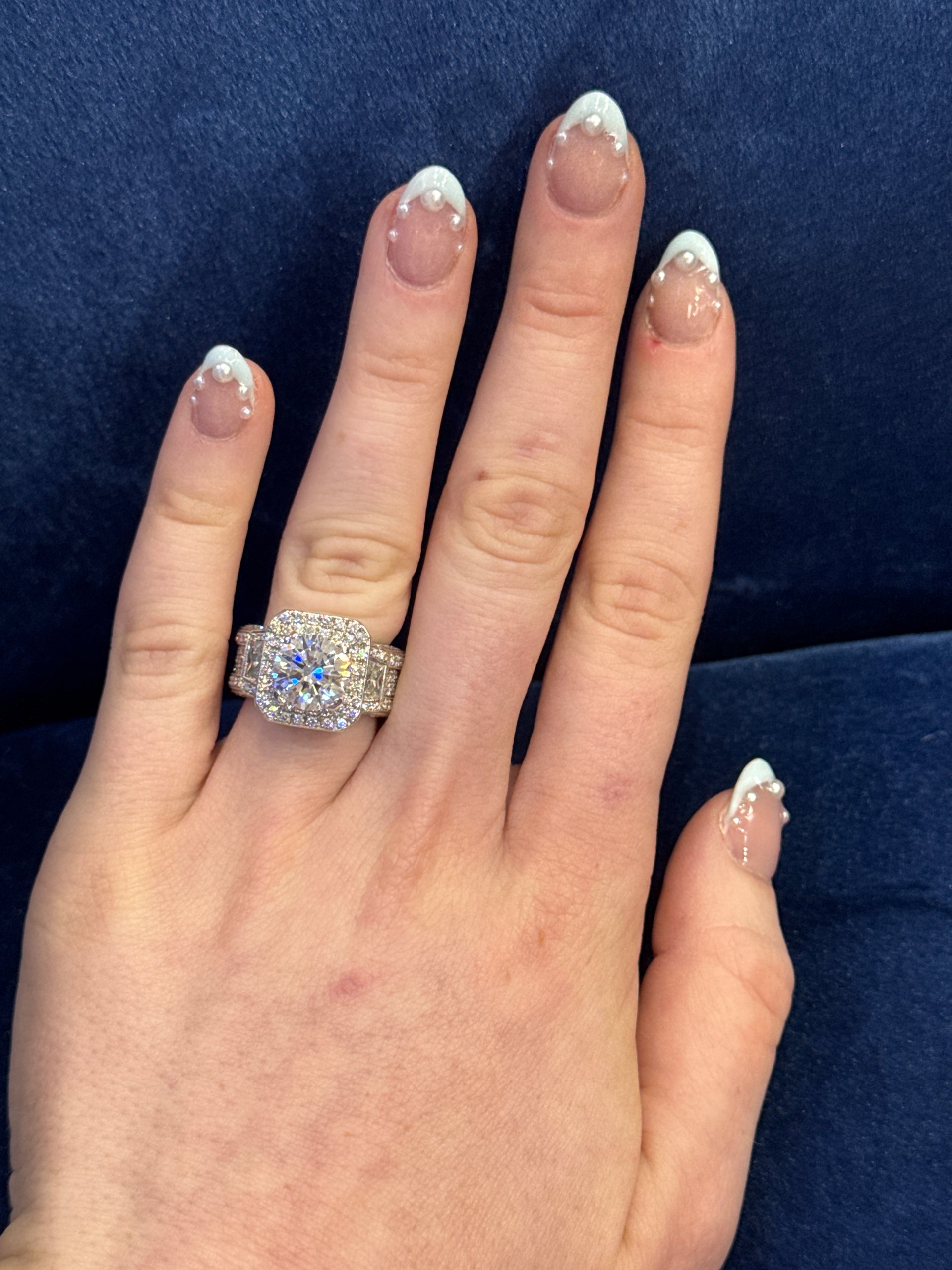 3.01ct. E VS1 Lab Grown Round in High End Custom Natural Mounting