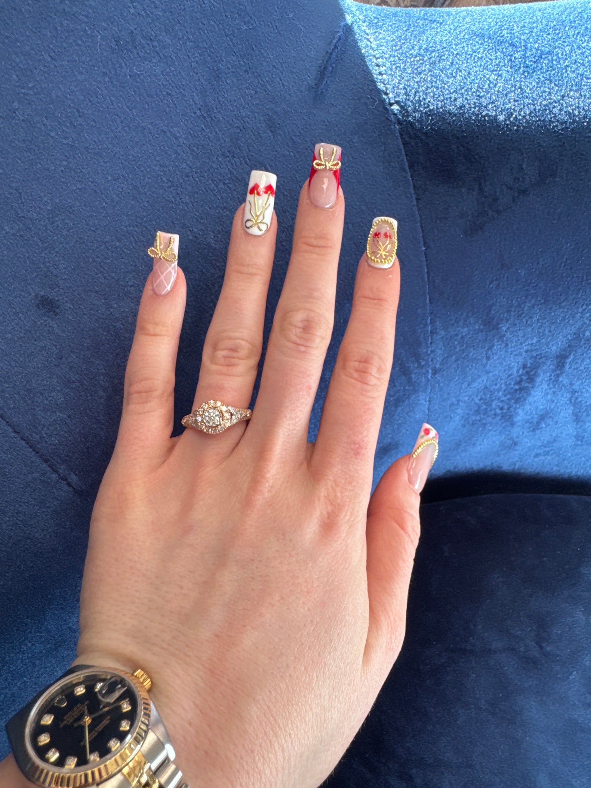 Natural Round Diamond Set in 14K Rose Gold