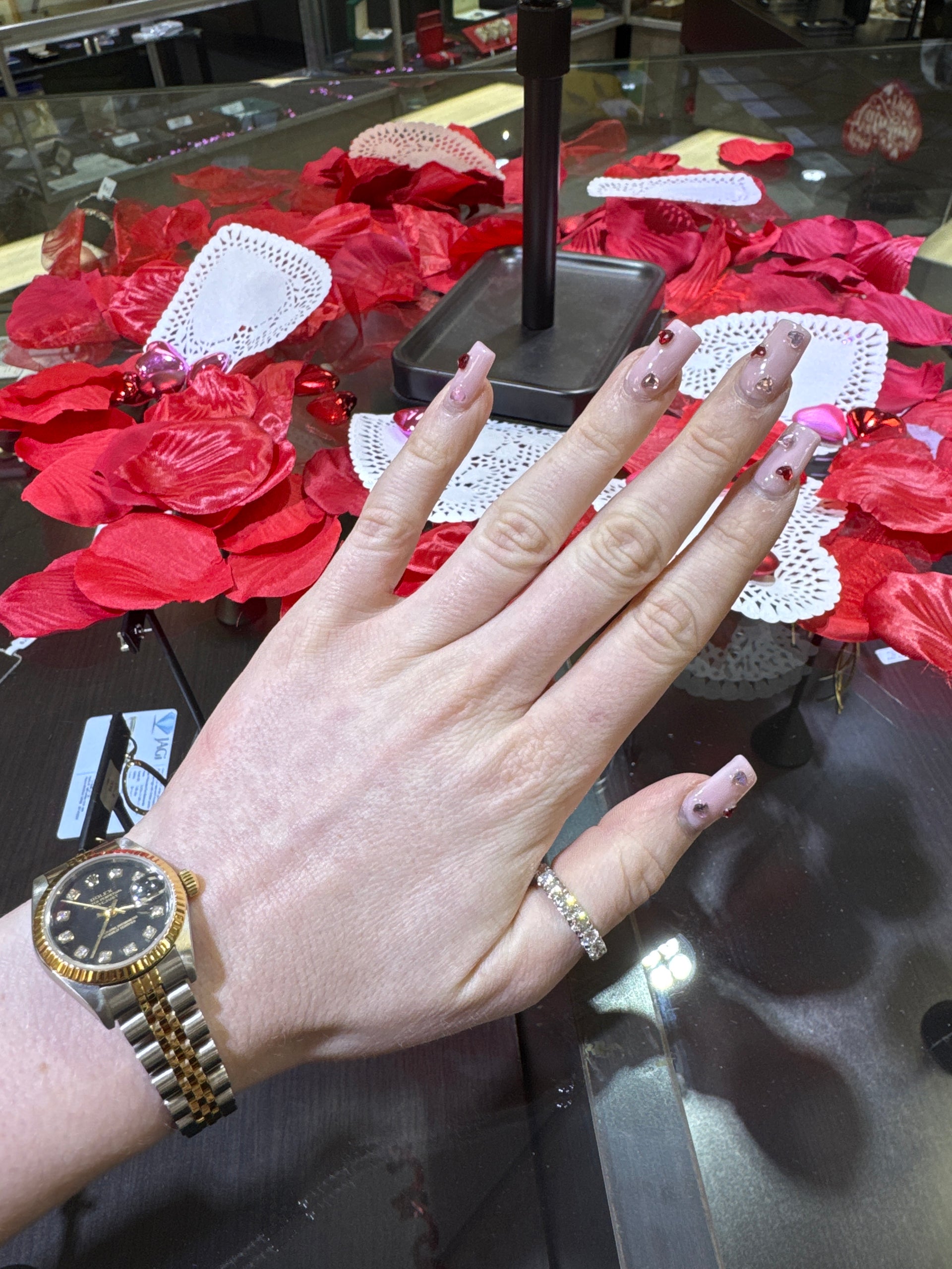 2.61cttw. F VS1 Lab Grown Round Diamond Band Set in 14K White Gold