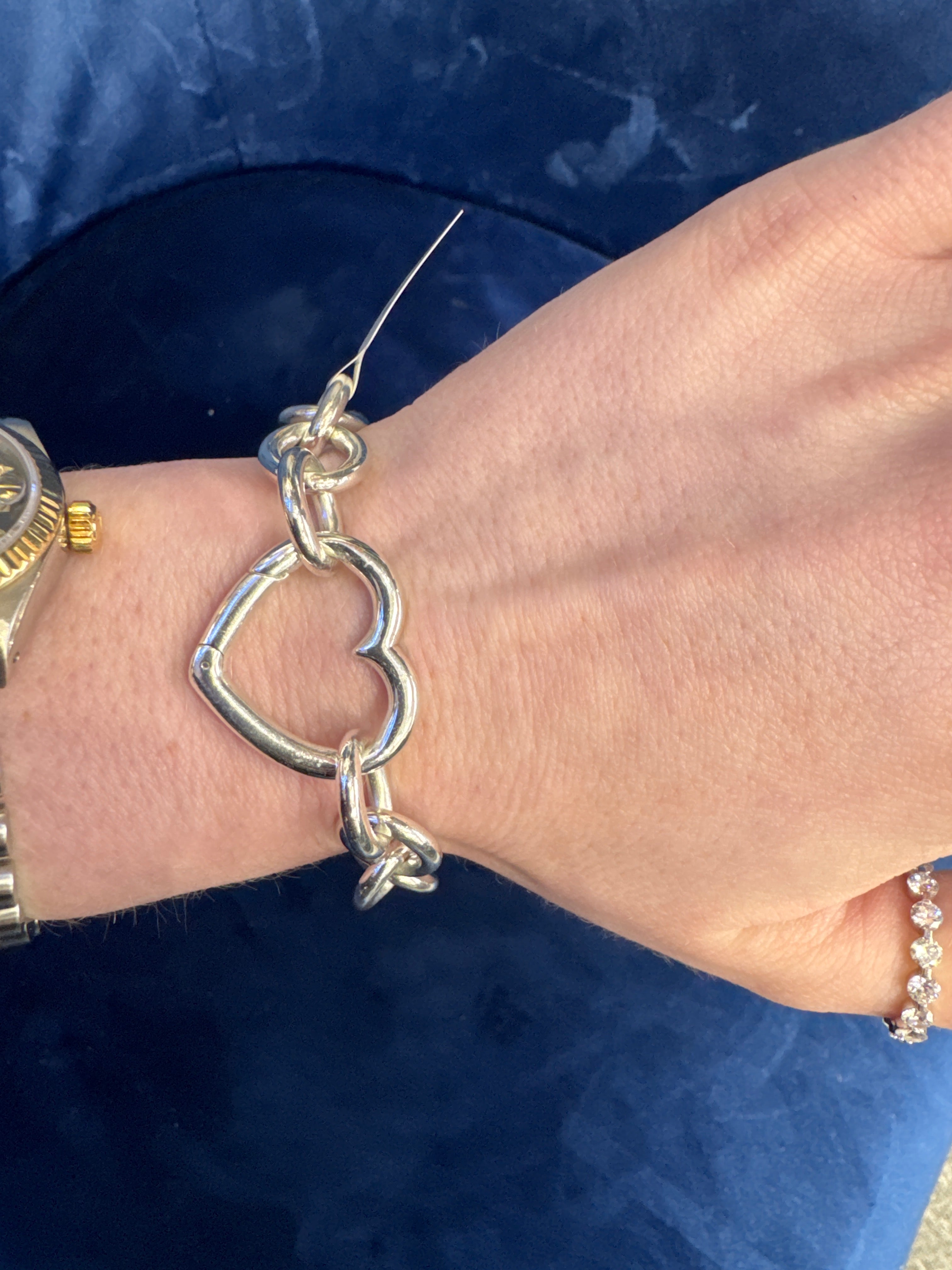 Tiffany & Co. .925 Sterling Silver Heart Bracelet