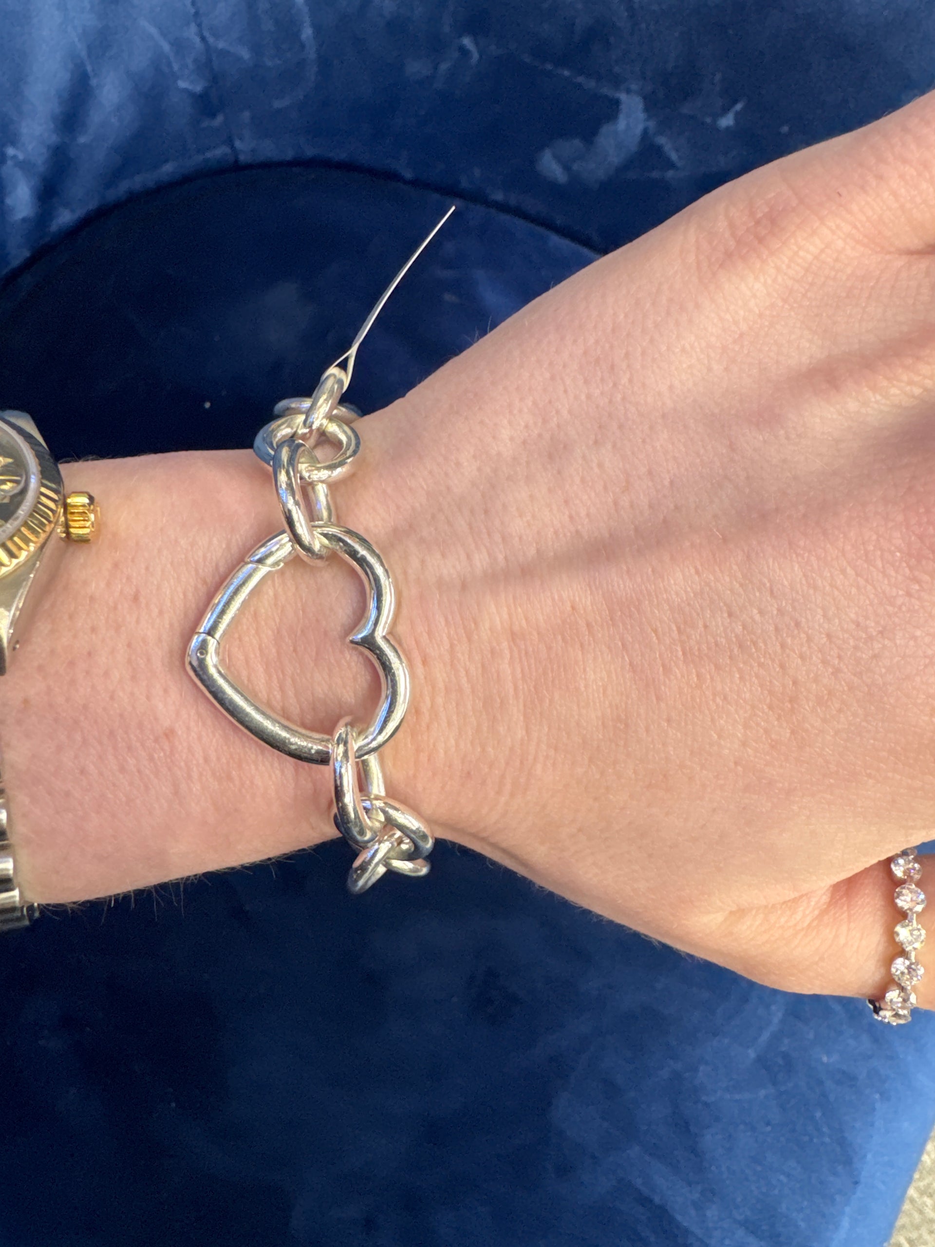 Tiffany & Co. .925 Sterling Silver Heart Bracelet