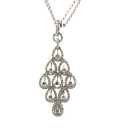 Diamond Chandelier Pendant on 14K White Gold Chain