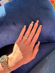 4cttw. Lab Grown Oval Custom Eternity Band in 18K White Gold