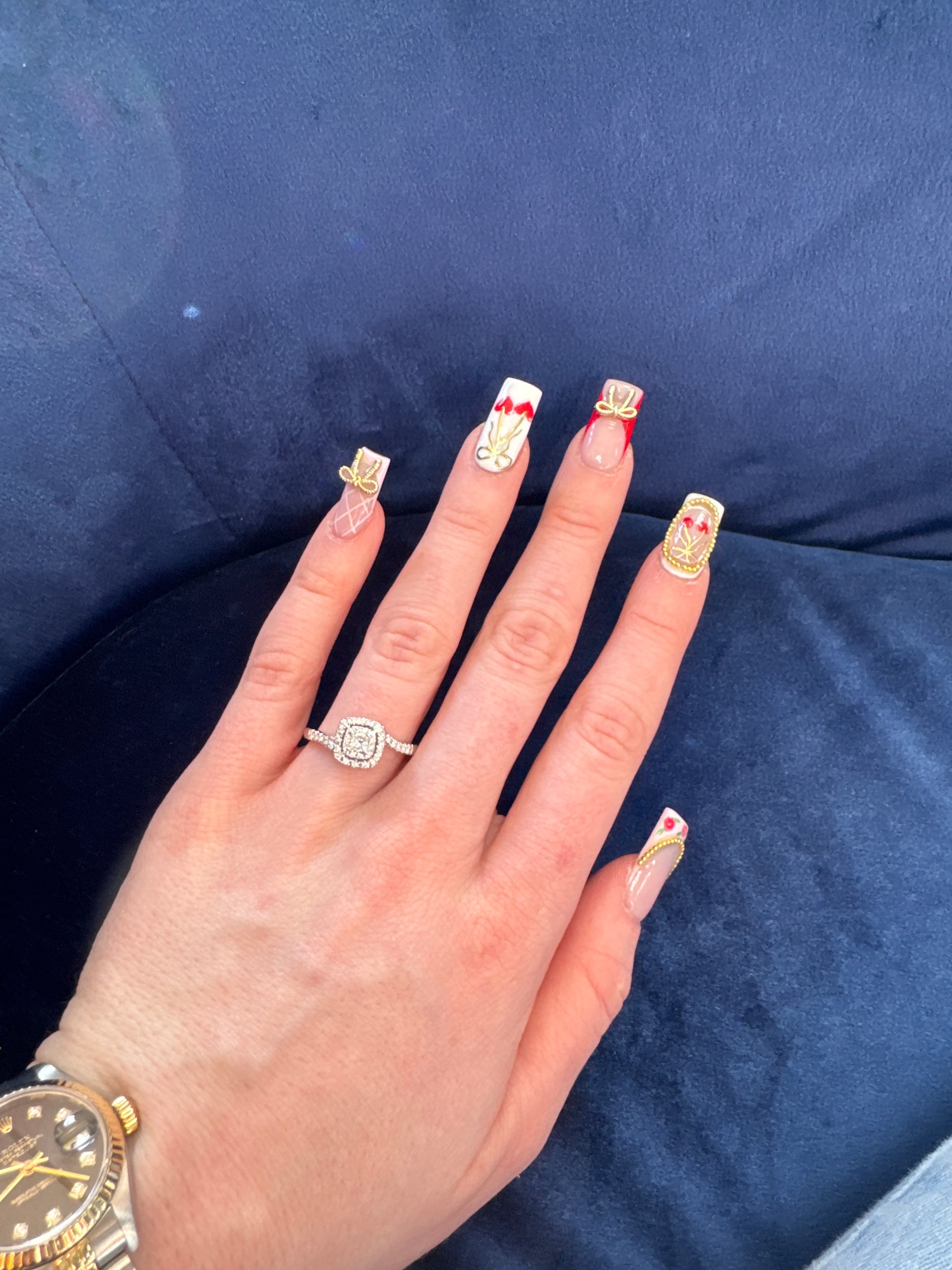 Diamond Engagement Ring Set in 14K White Gold