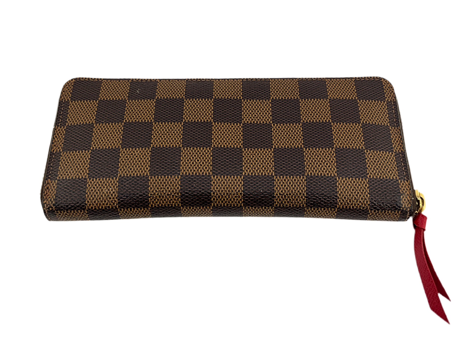 Louis Vuitton Clemence Wallet Damier Ebene Cherry