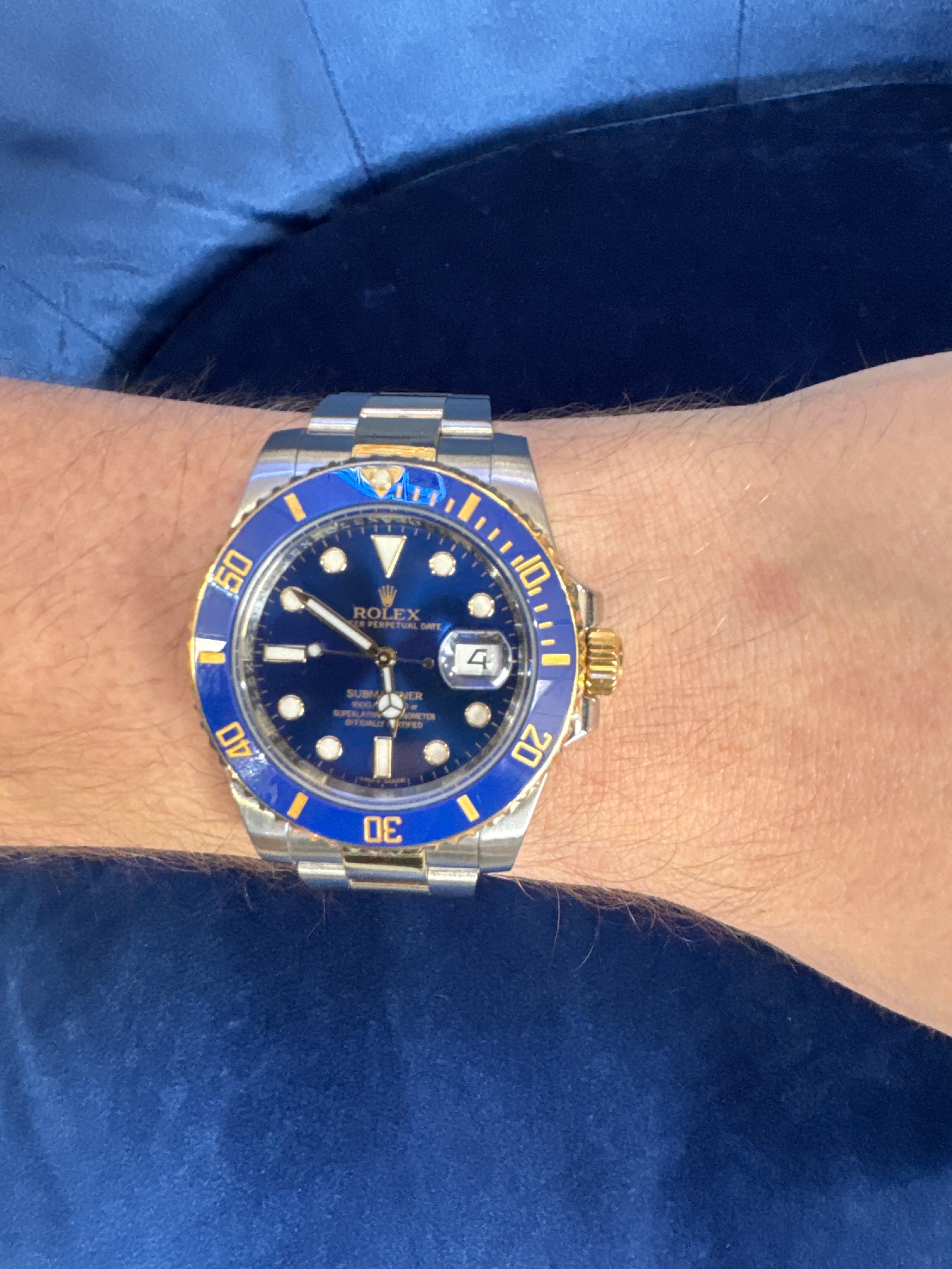 40mm Rolex Submariner Two Tone Bluesy
