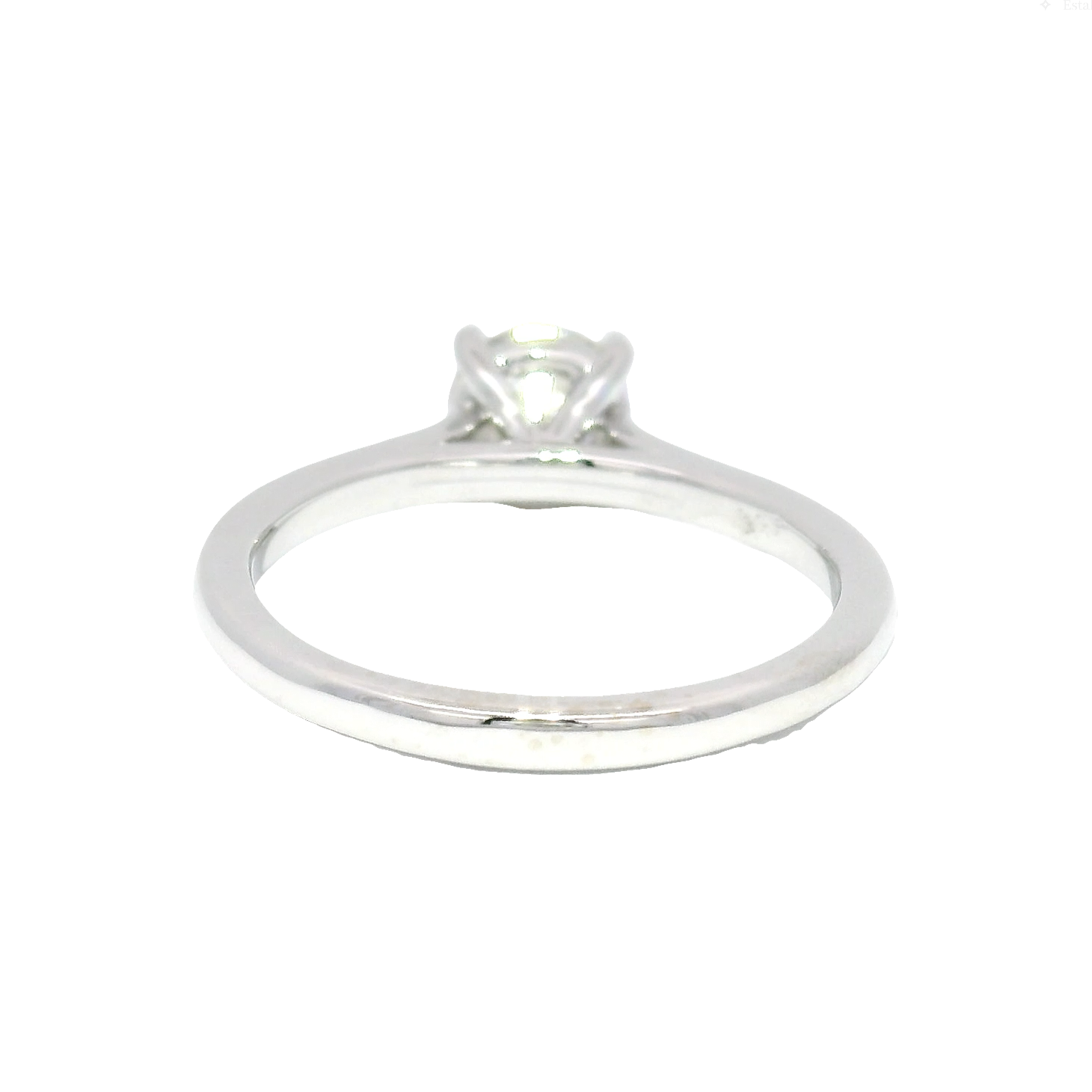 1.04ct. Natural Round Diamond in 14K White Gold Cathedral Mounting