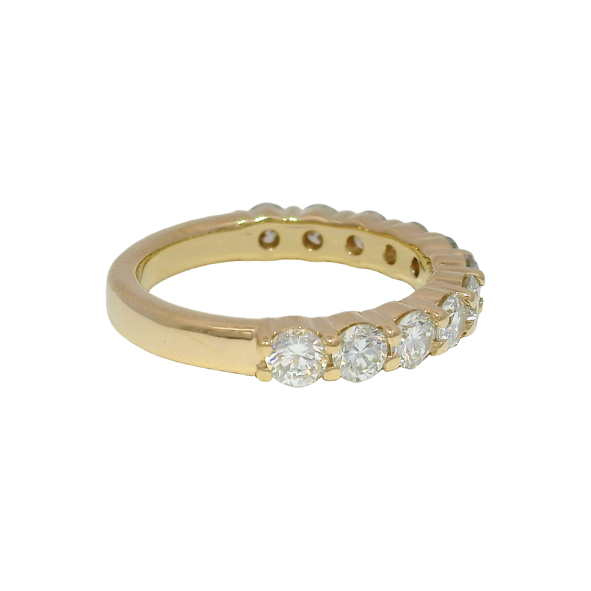1.1cttw. F VS Lab Grown Diamond Band in 14K Yellow Gold Size 7