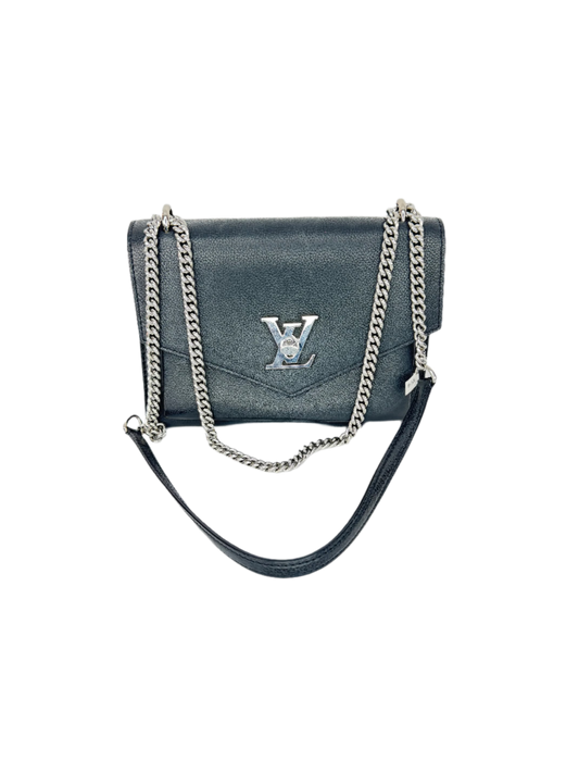 Louis Vuitton Mylockme Chain Bag Calfskin Black