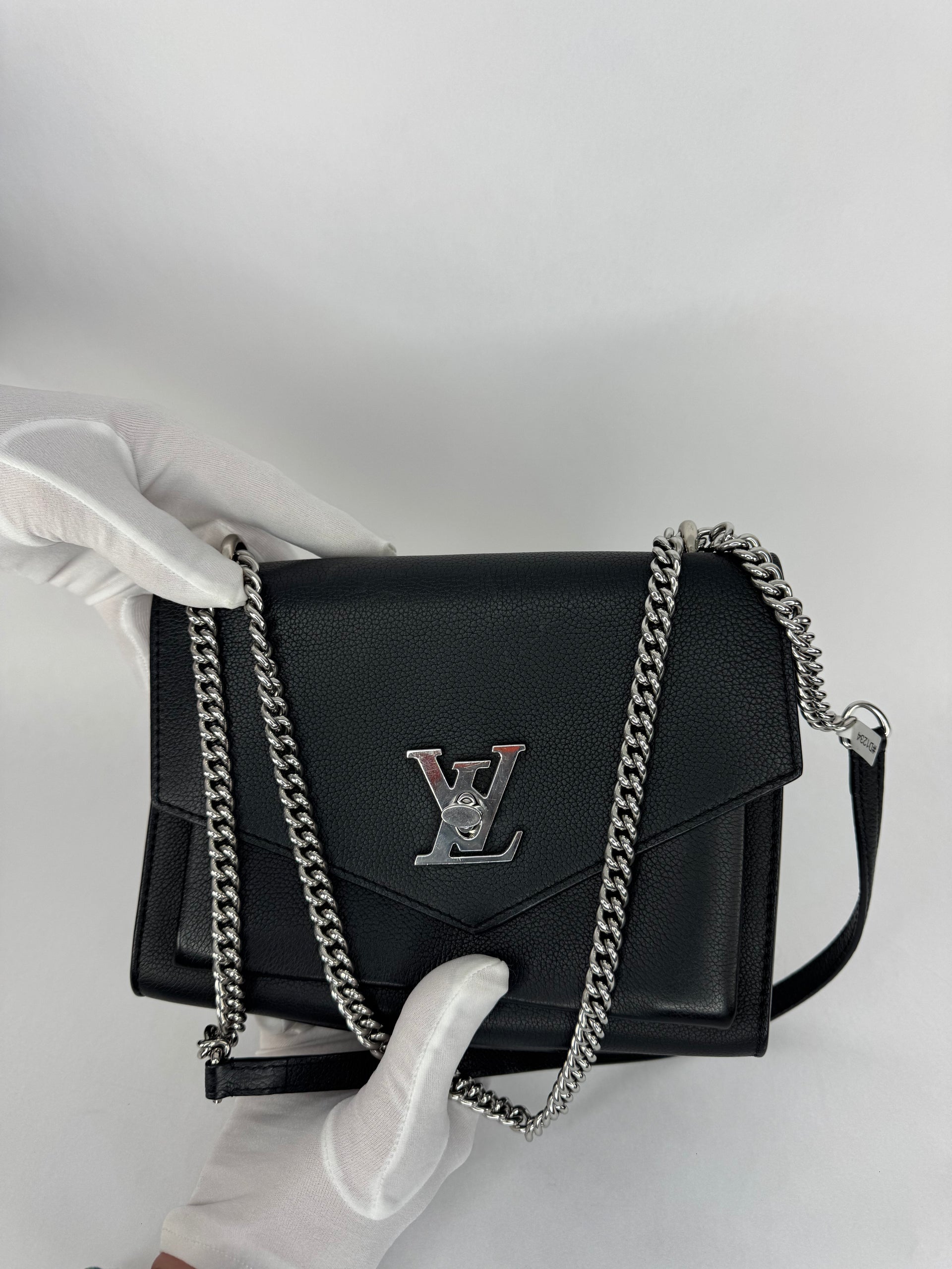 Louis Vuitton Mylockme Chain Bag Calfskin Black