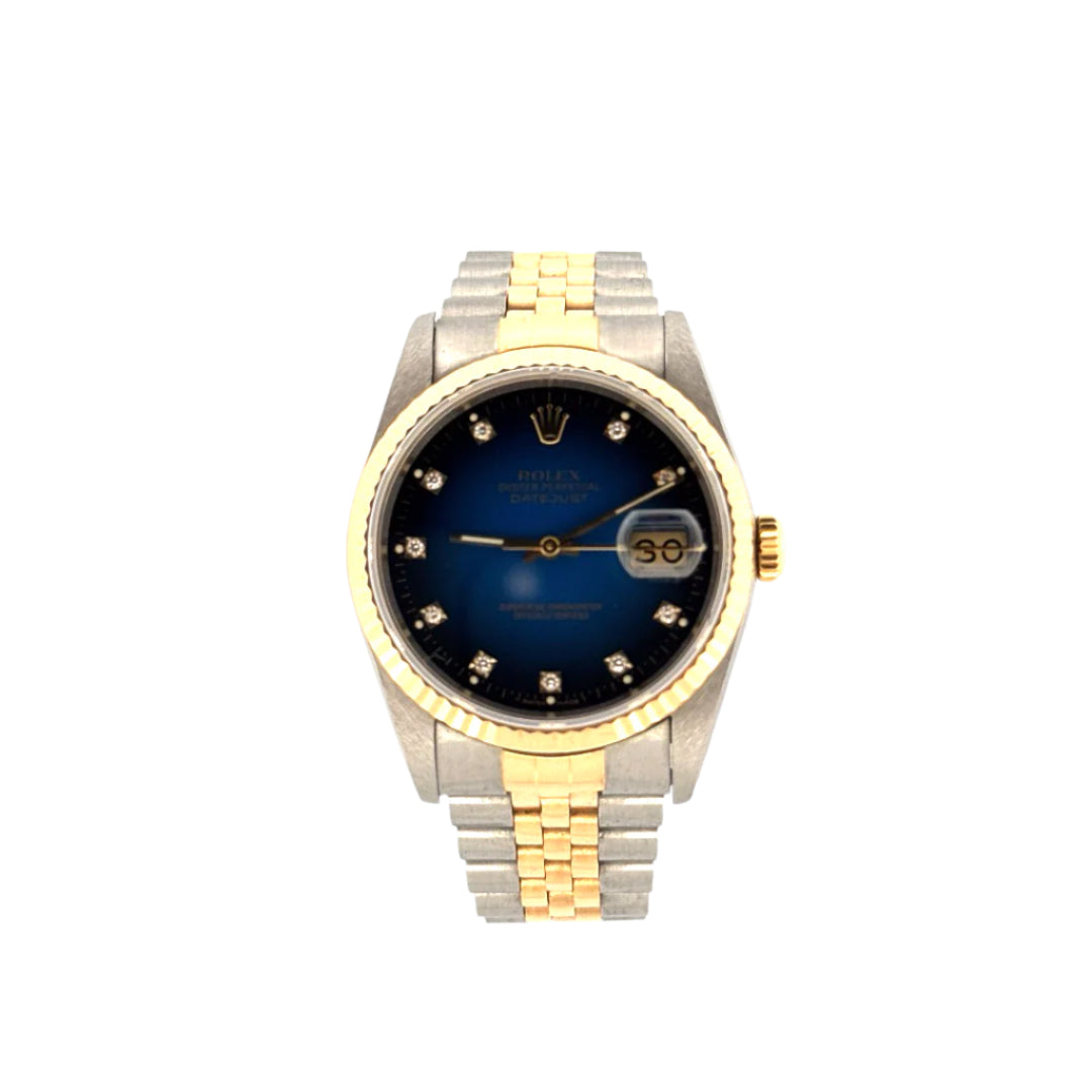 36mm Rolex Datejust 16233 Blue Dial (1989)