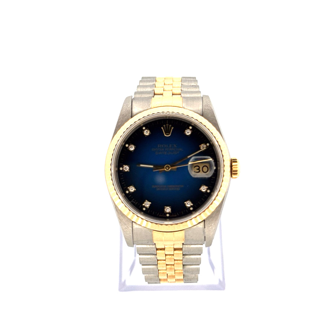 36mm Rolex Datejust 16233 Blue Dial (1989)