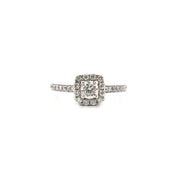 Diamond Ring Set in 14K White Gold  Sz 8