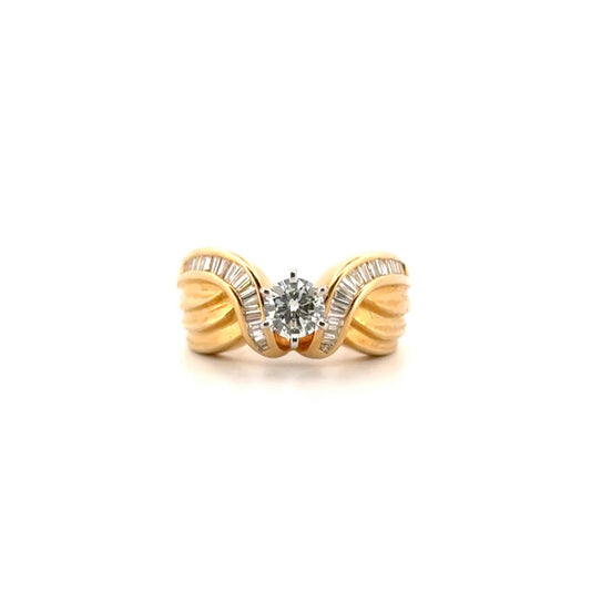 Diamond Estate Ring Set in 14K Yellow Gold