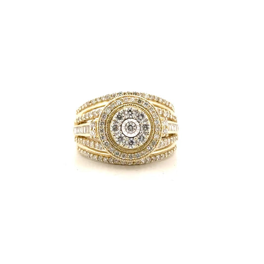 Natural Diamond Ornate Estate Ring