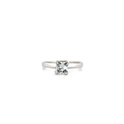 Approximately 1ct. Natural Princess Cut Diamond Set in 14K White Gold Sz 6