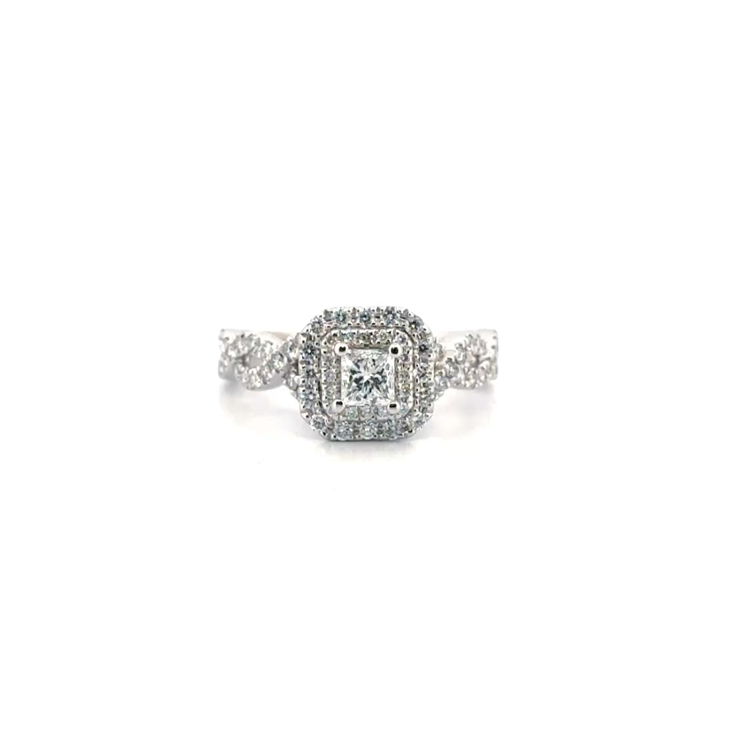 Natural Diamond Vera Wang Engagement Set in 14K White Gold