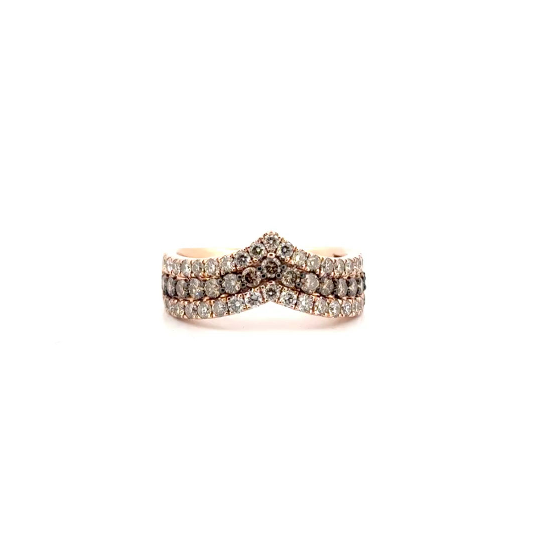 Levian Diamond Fashion Band Set in 14K Rose Gold Sz 7